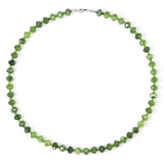 Forest Green Quartz Silver Necklace