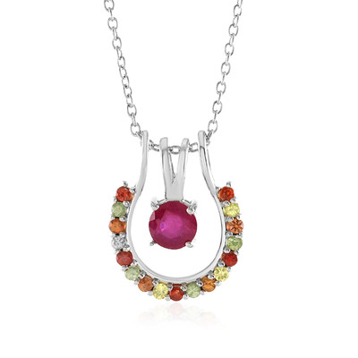 Madagascar Ruby Silver Necklace