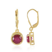 Madagascar Ruby Silver Earrings