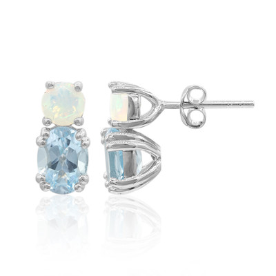 Sky Blue Topaz Silver Earrings