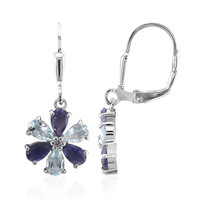 Sky Blue Topaz Silver Earrings