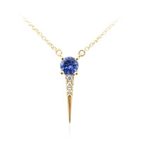 9K AAA Tanzanite Gold Necklace (de Melo)