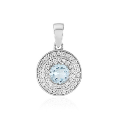 Sky Blue Topaz Silver Pendant