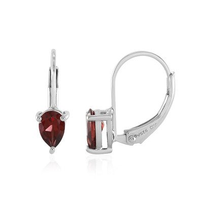 2.0 CT. T.W. Garnet and 0.13 CT. T.W. Diamond Earrings in 14K Rose Gold -  Sam's Club