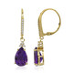 Zambian Amethyst Silver Earrings