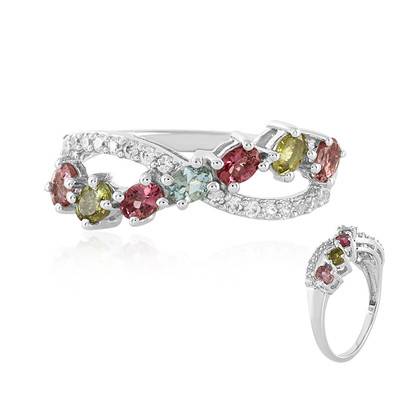 Fancy Tourmaline Silver Ring