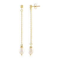 Cream Freshwater Pearl Silver Earrings