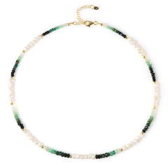 Brazilian Emerald Silver Necklace (Riya)