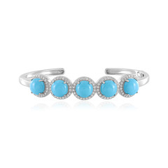 Sleeping Beauty Turquoise Silver Bangle