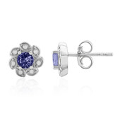 Unheated Tanzanite Silver Earrings