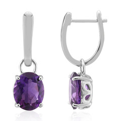 Zambian Amethyst Silver Earrings