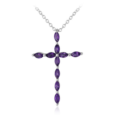 Zambian Amethyst Silver Necklace