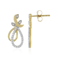 9K Flawless (F) Diamond Gold Earrings (LUCENT DIAMONDS)