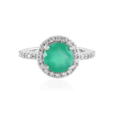 Green Onyx Silver Ring