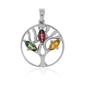 Fancy Tourmaline Silver Pendant