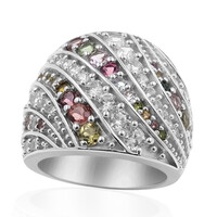 Fancy Tourmaline Silver Ring