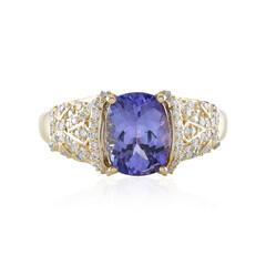 14K AAA Tanzanite Gold Ring (de Melo)