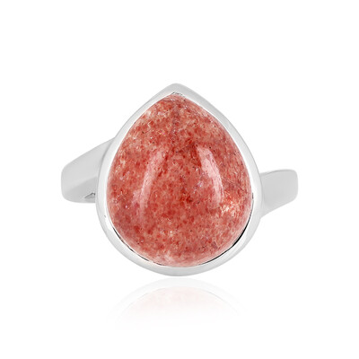 Strawberry Quartz Silver Ring (MONOSONO COLLECTION)