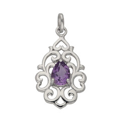 Amethyst Silver Pendant