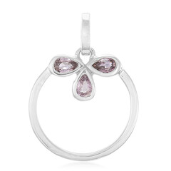 Unheated Ceylon Purple Sapphire Silver Pendant