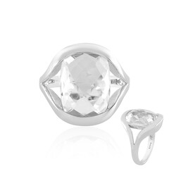 White Quartz Silver Ring