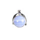 Blue Chalcedony Silver Pendant