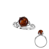 Baltic Amber Silver Ring