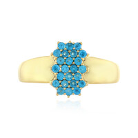 Neon Blue Apatite Silver Ring