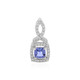 Unheated Tanzanite Silver Pendant