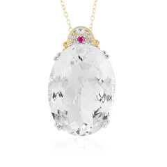 White Quartz Silver Necklace (Gems en Vogue)