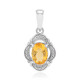 Mexican Fire Opal Silver Pendant