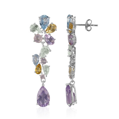 Bolivian Amethyst Silver Earrings