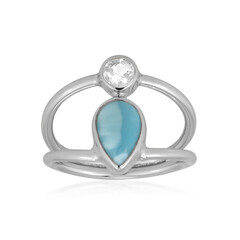 Larimar Silver Ring (Bali Barong)