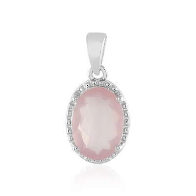 Rose Quartz Silver Pendant