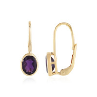 Zambian Amethyst Silver Earrings