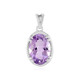 Rose de France Amethyst Silver Pendant