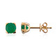 14K Zambian Emerald Gold Earrings (CIRARI)