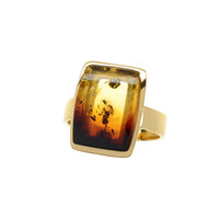 Baltic Amber Silver Ring