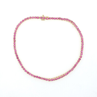 9K Rubellite Gold Bracelet