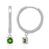 Russian Diopside Silver Earrings