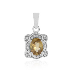 Mandarin Zircon Silver Pendant