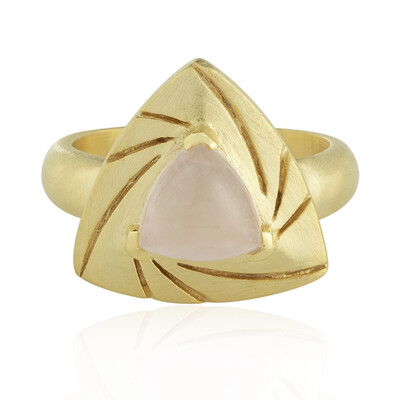 Rose Quartz Silver Ring (MONOSONO COLLECTION)