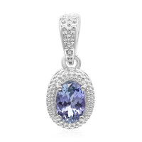 Unheated Tanzanite Silver Pendant