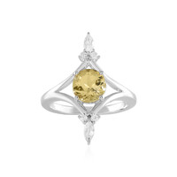 Yellow Beryl Silver Ring