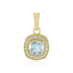 Sky Blue Topaz Silver Pendant