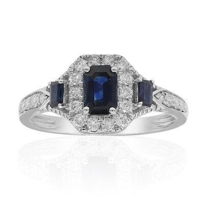 10K Ceylon Blue Sapphire Gold Ring