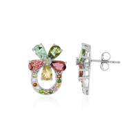 Fancy Tourmaline Silver Earrings