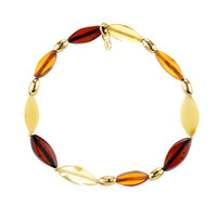 Cherry Baltic Amber Silver Bracelet