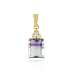 Bi Colour Fluorite Silver Pendant