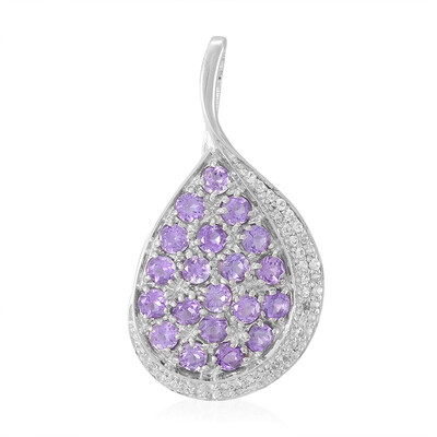 Rose de France Amethyst Silver Pendant